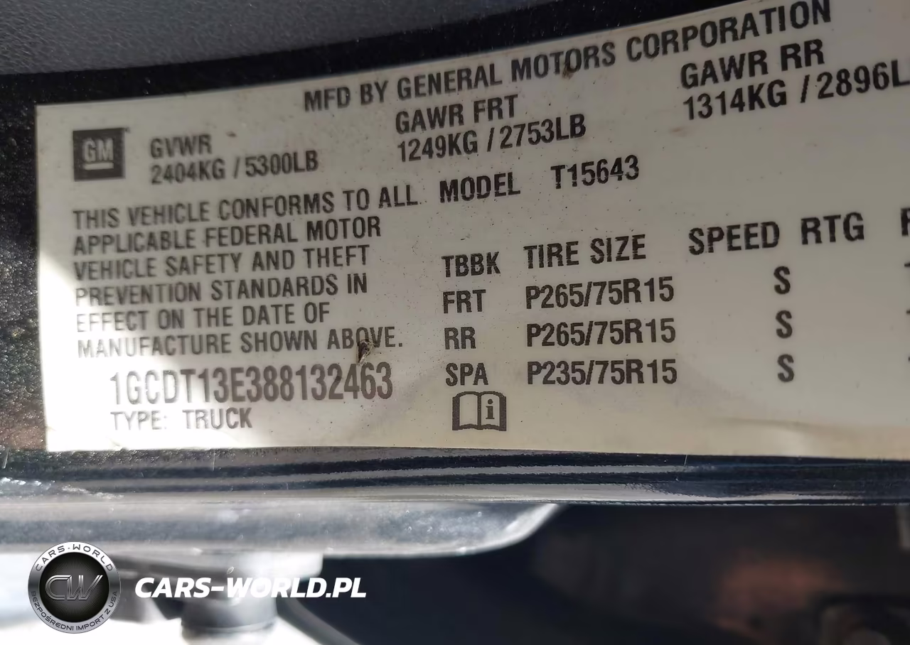 2008 Chevrolet Colorado Lt VIN:1GCDT13E388132463 - 9
