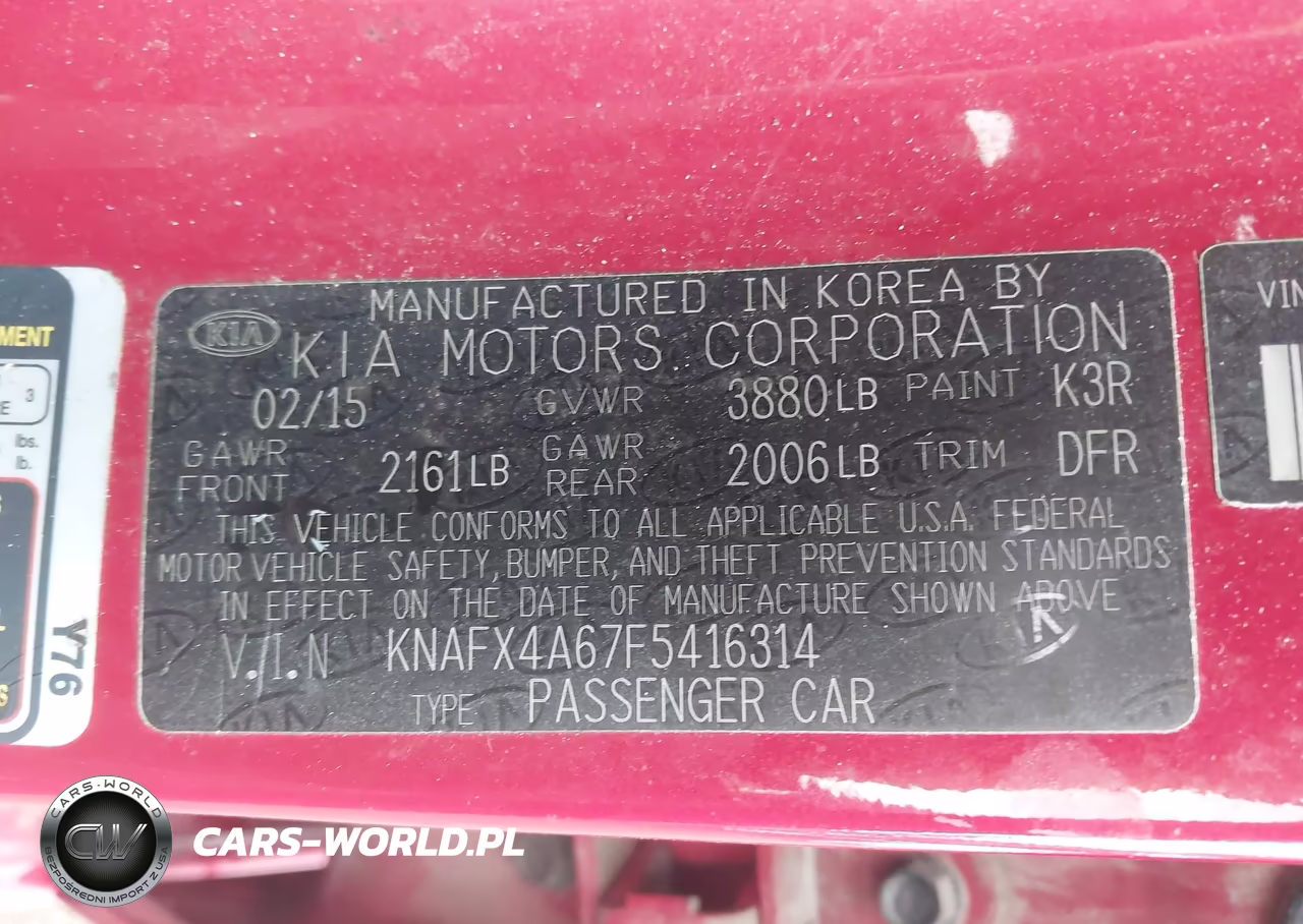 2015 Kia Forte Lx VIN:KNAFX4A67F5416314 - 9