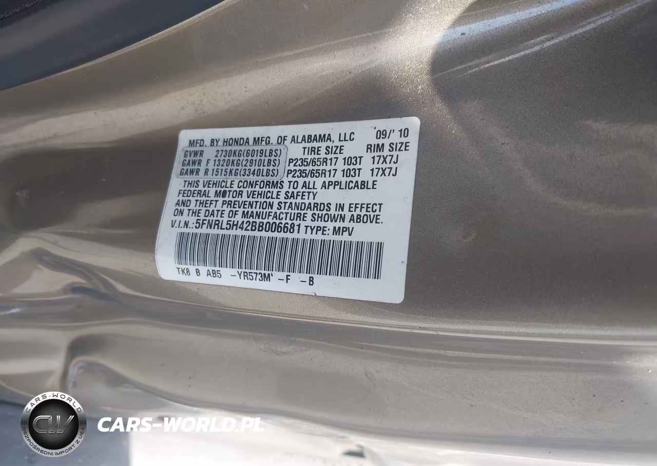 2011 Honda Odyssey Ex VIN:5FNRL5H42BB006681 - 9
