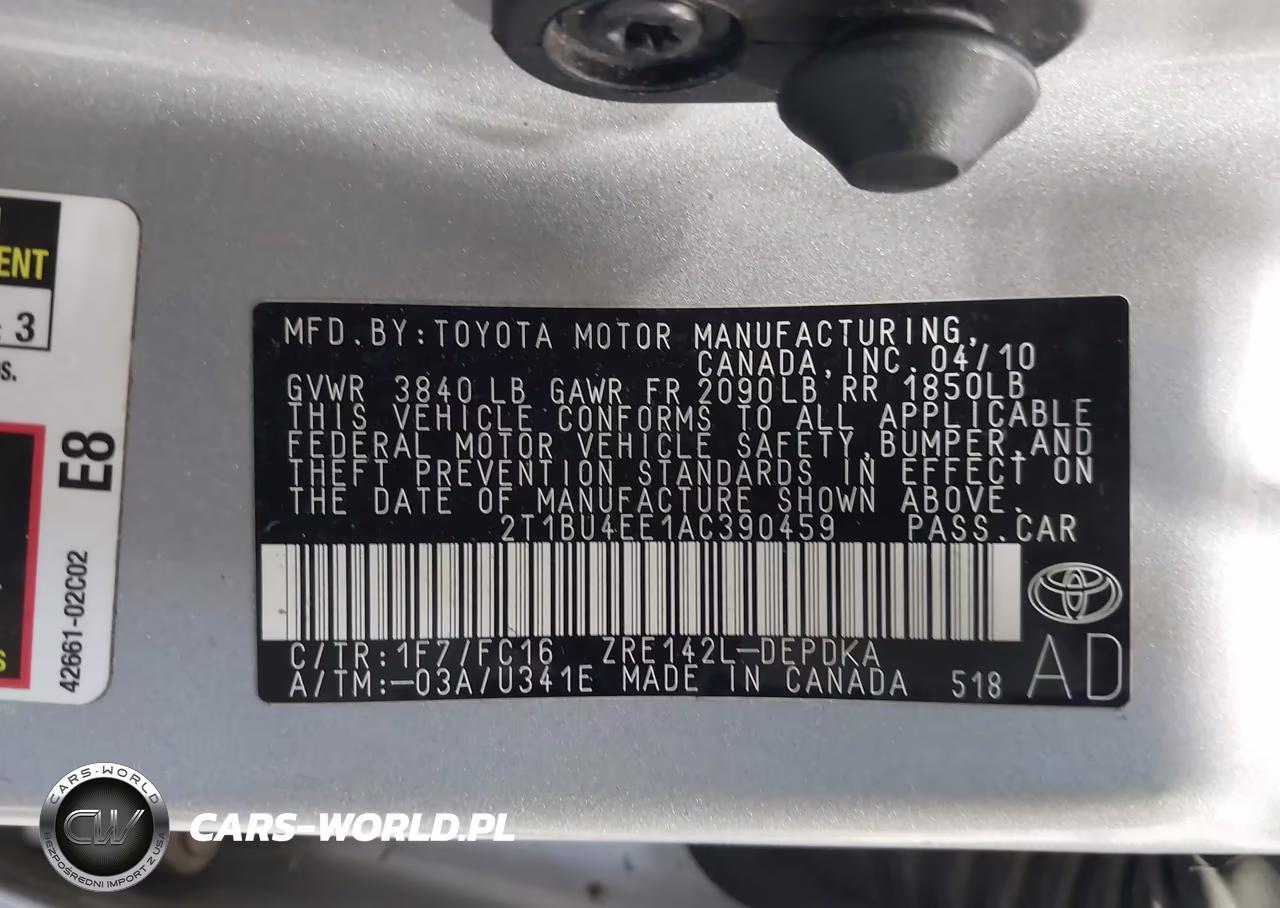 2010 Toyota Corolla Le VIN:2T1BU4EE1AC390459 - 9