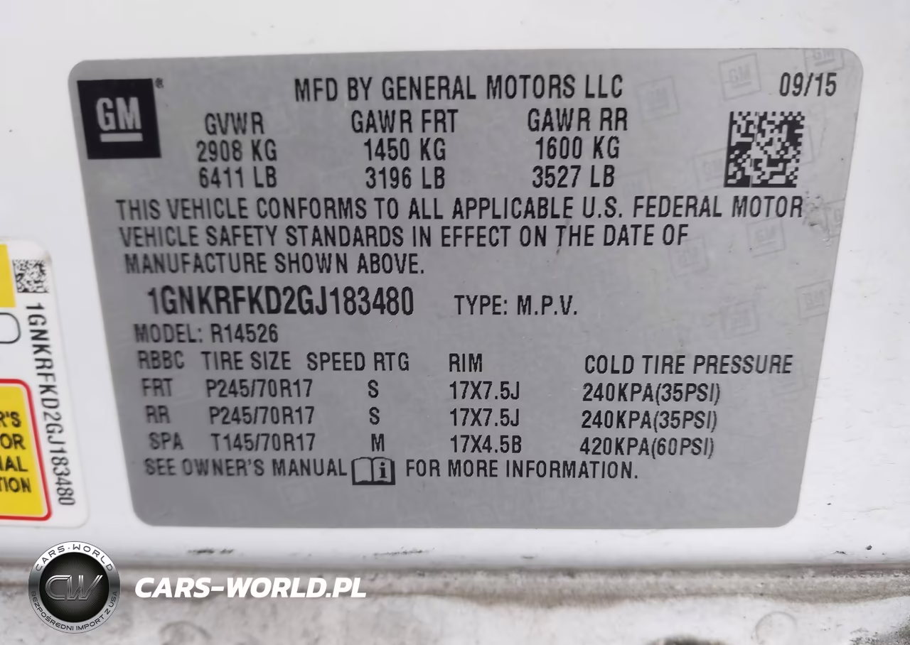 2016 Chevrolet Traverse Ls VIN:1GNKRFKD2GJ183480 - 9