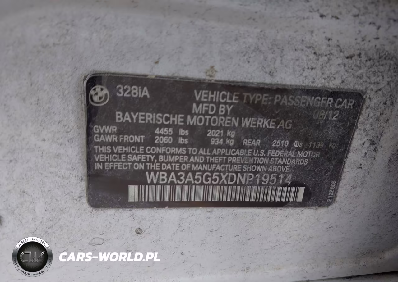 2013 BMW 328I VIN:WBA3A5G5XDNP19514 - 9