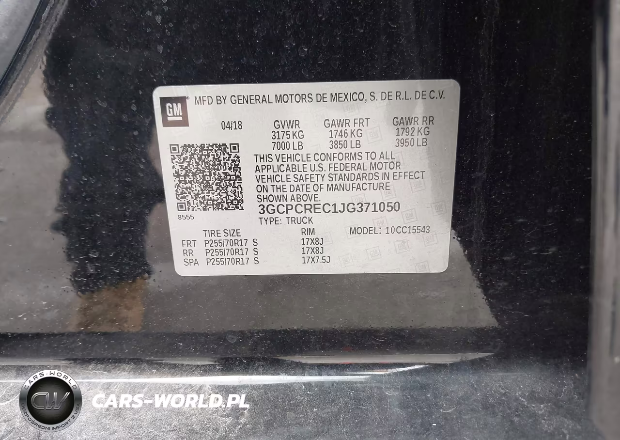 2018 Chevrolet Silverado 1500 1Lt VIN:3GCPCREC1JG371050 - 8