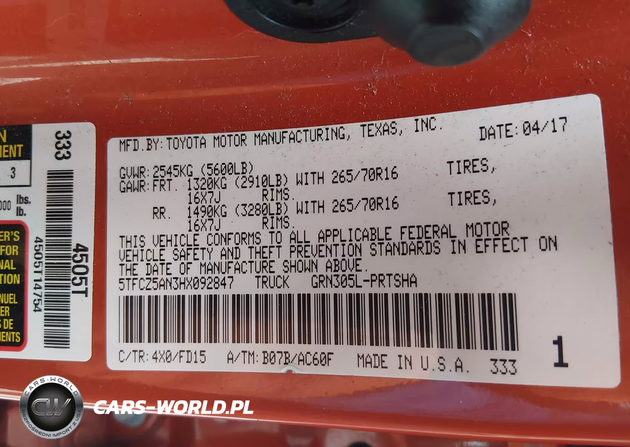 2017 Toyota Tacoma Trd Off Road VIN:5TFCZ5AN3HX092847 - 9