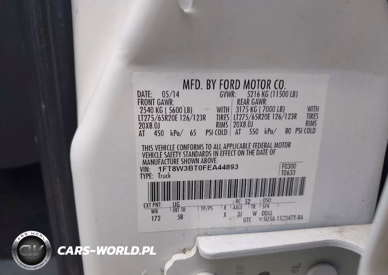 2015 Ford F-350 Lariat VIN:1FT8W3BT0FEA44893 - 8