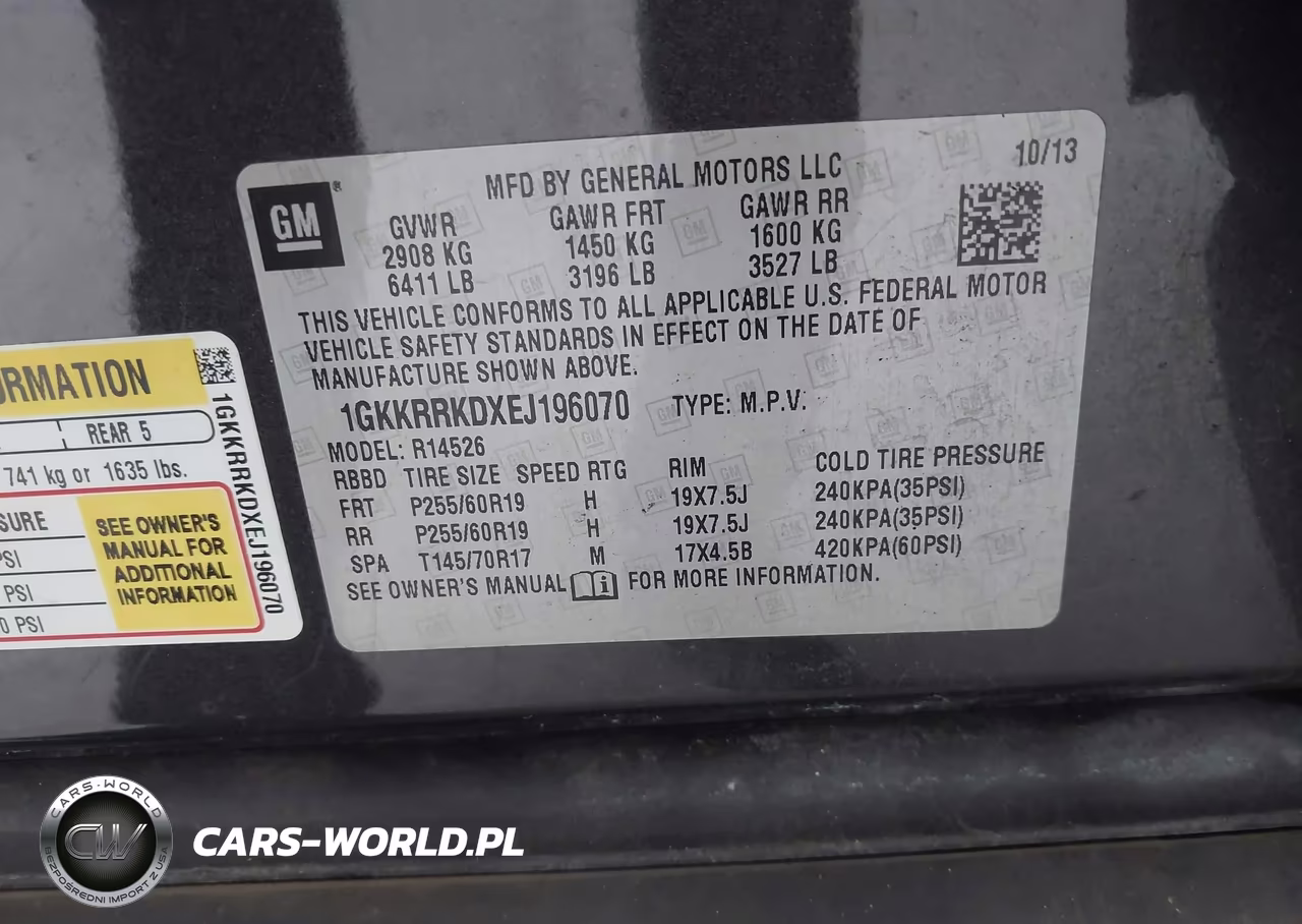 2014 GMC Acadia Slt-1 VIN:1GKKRRKDXEJ196070 - 9