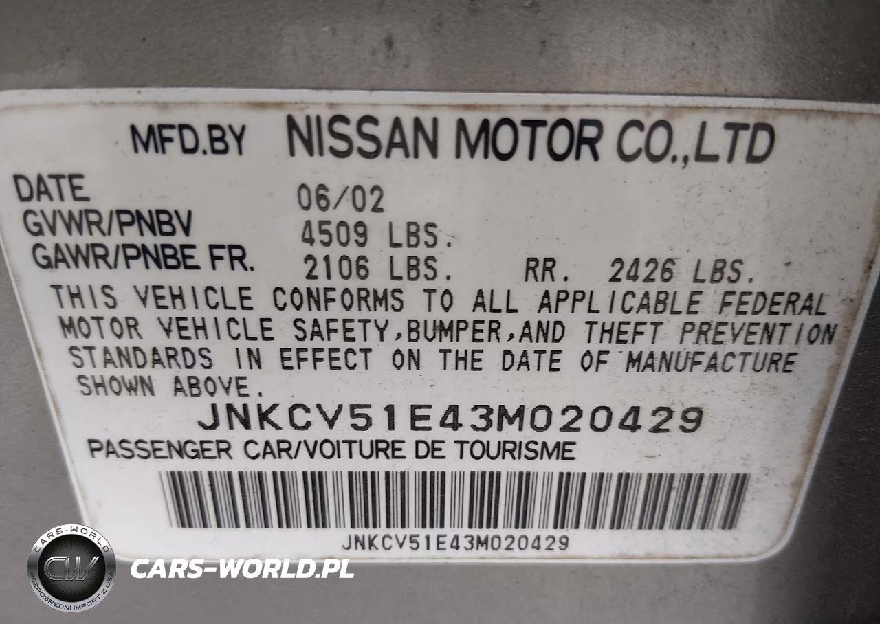 2003 Infiniti G35 Luxury Leather VIN:JNKCV51E43M020429 - 9