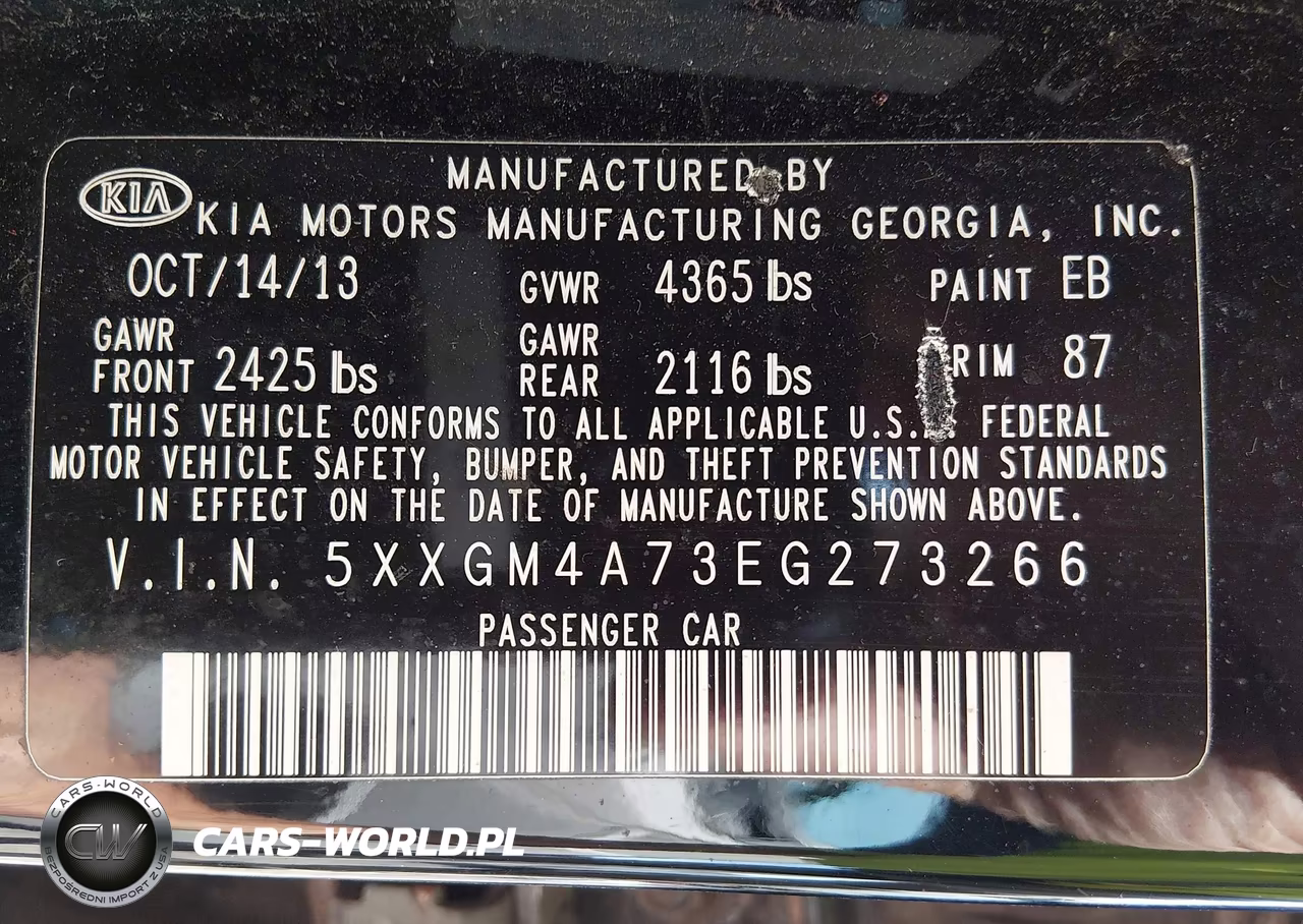 2014 Kia Optima Lx VIN:5XXGM4A73EG273266 - 9