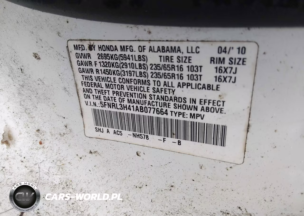 2010 Honda Odyssey Ex VIN:5FNRL3H41AB077664 - 9