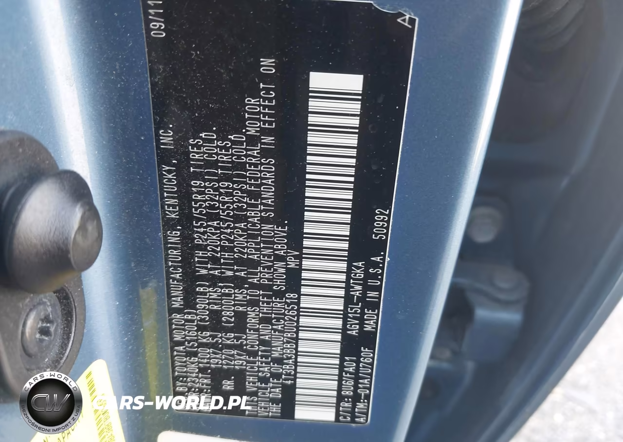 2011 Toyota Venza VIN:4T3BA3BB7BU026518 - 9