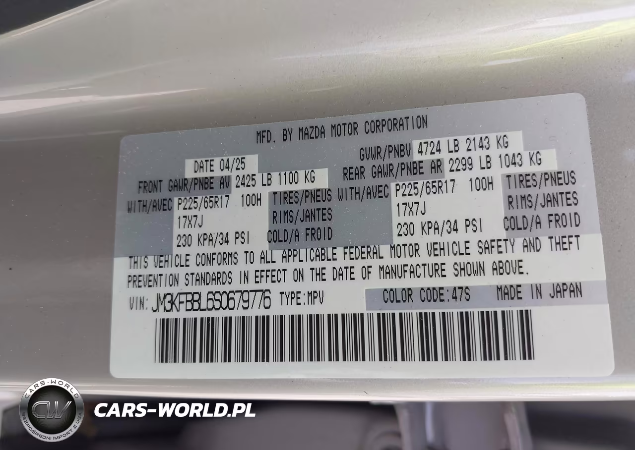 2025 Mazda Cx-5 2.5 S Select VIN:JM3KFBBL6S0679776 - 9