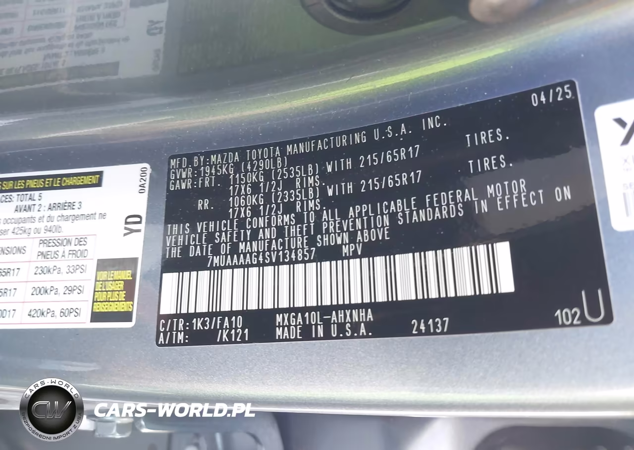 2025 Toyota Corolla Cross L VIN:7MUAAAAG4SV134857 - 9