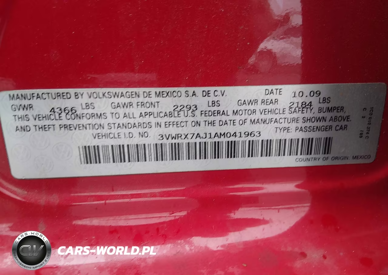 2010 Volkswagen Jetta Se VIN:3VWRX7AJ1AM041963 - 9