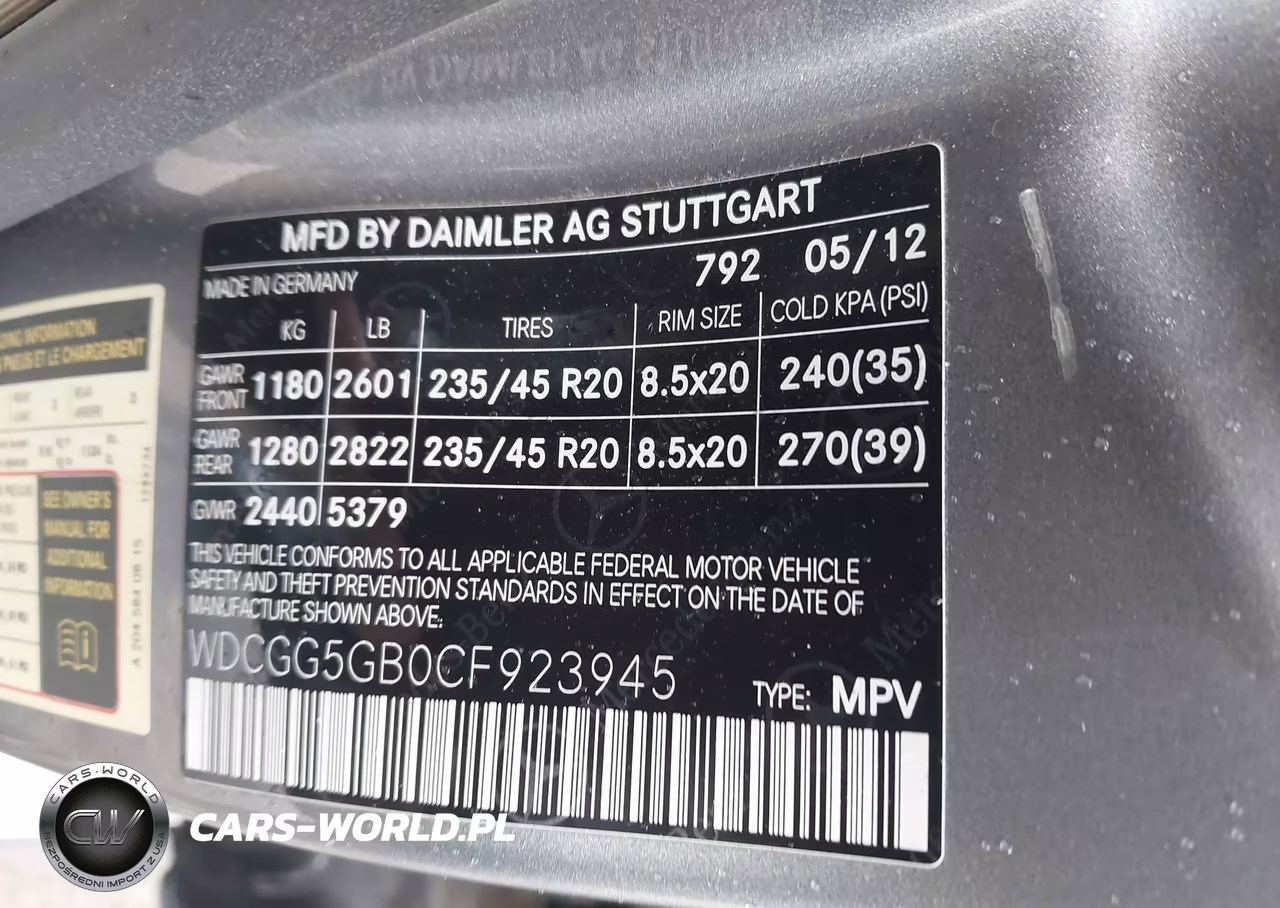 2012 Mercedes-Benz Glk 350 VIN:WDCGG5GB0CF923945 - 9