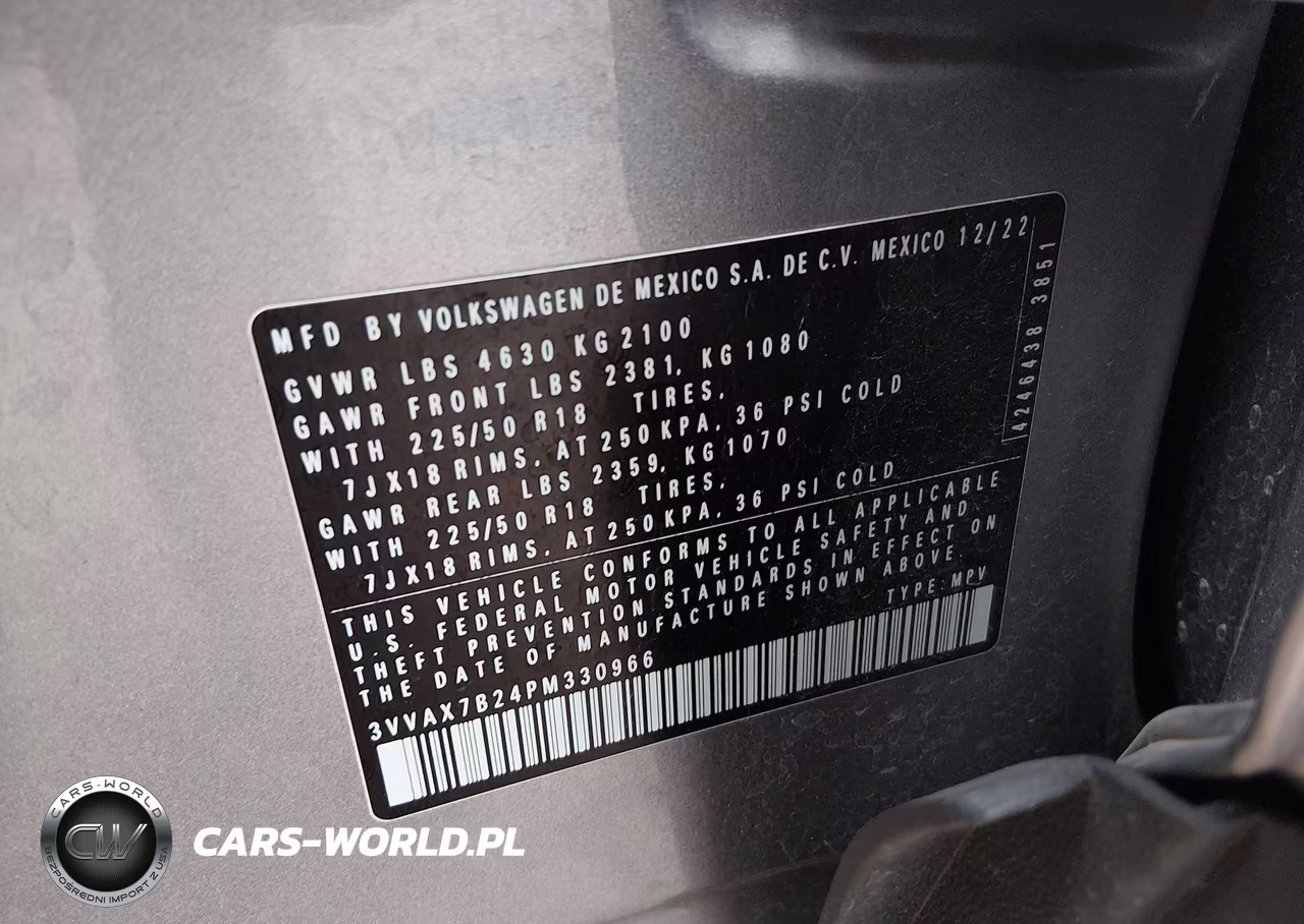 2023 Volkswagen Taos 1.5T S VIN:3VVAX7B24PM330966 - 9