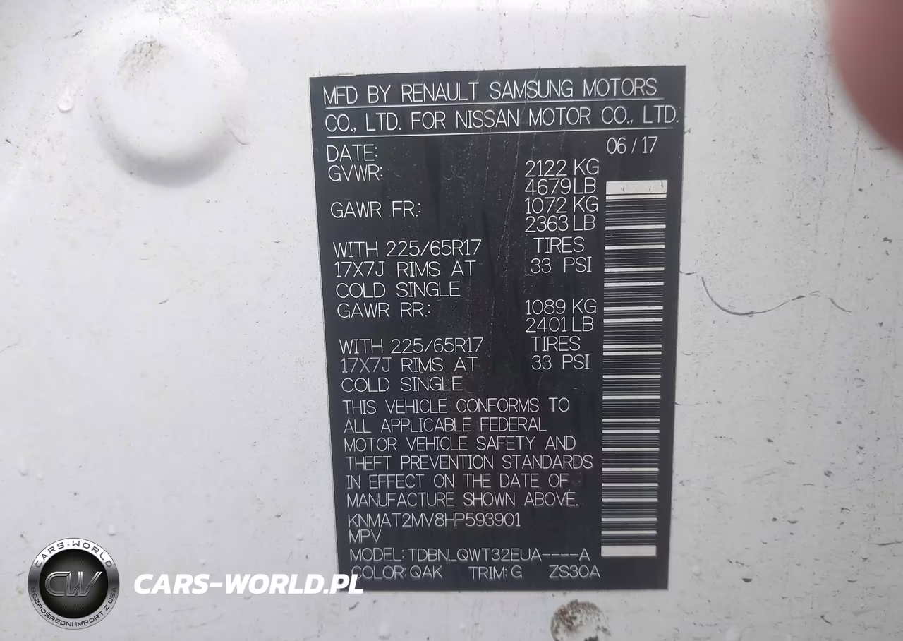 2017 Nissan Rogue Sv VIN:KNMAT2MV8HP593901 - 9