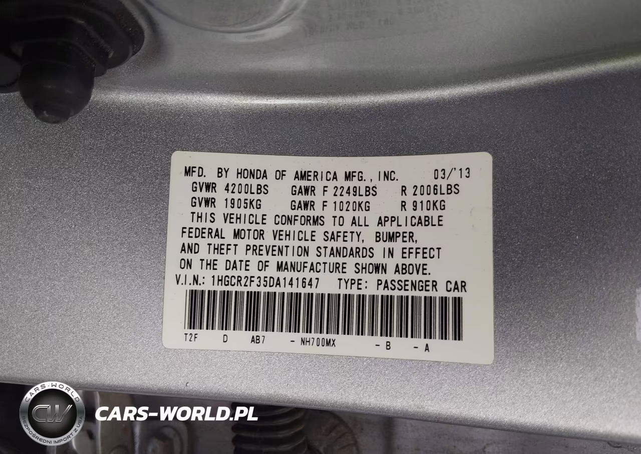 2013 Honda Accord Lx VIN:1HGCR2F35DA141647 - 9