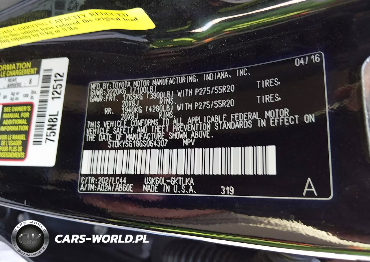 2016 Toyota Sequoia Limited 5.7L V8 VIN:5TDKY5G18GS064307 - 9