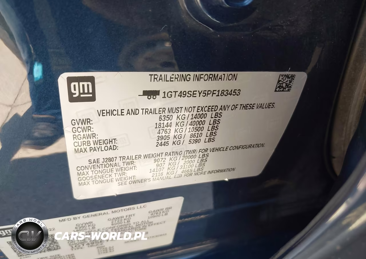 2023 GMC Sierra 3500Hd 4Wd Long Bed Pro VIN:1GT49SEY5PF183453 - 8