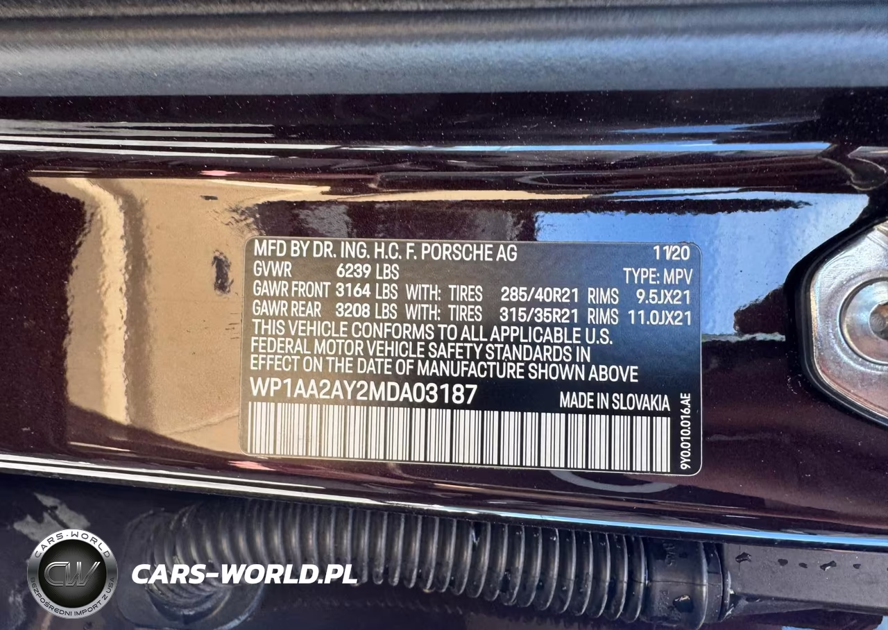 2021 Porsche Cayenne VIN:WP1AA2AY2MDA03187 - 9