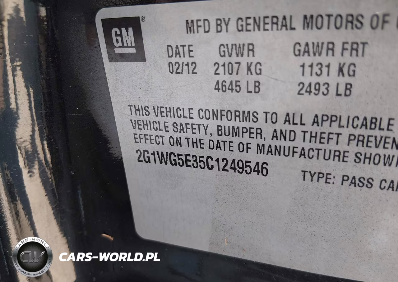 2012 Chevrolet Impala Lt VIN:2G1WG5E35C1249546 - 9