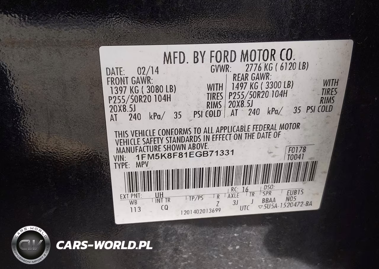 2014 Ford Explorer Limited VIN:1FM5K8F81EGB71331 - 9
