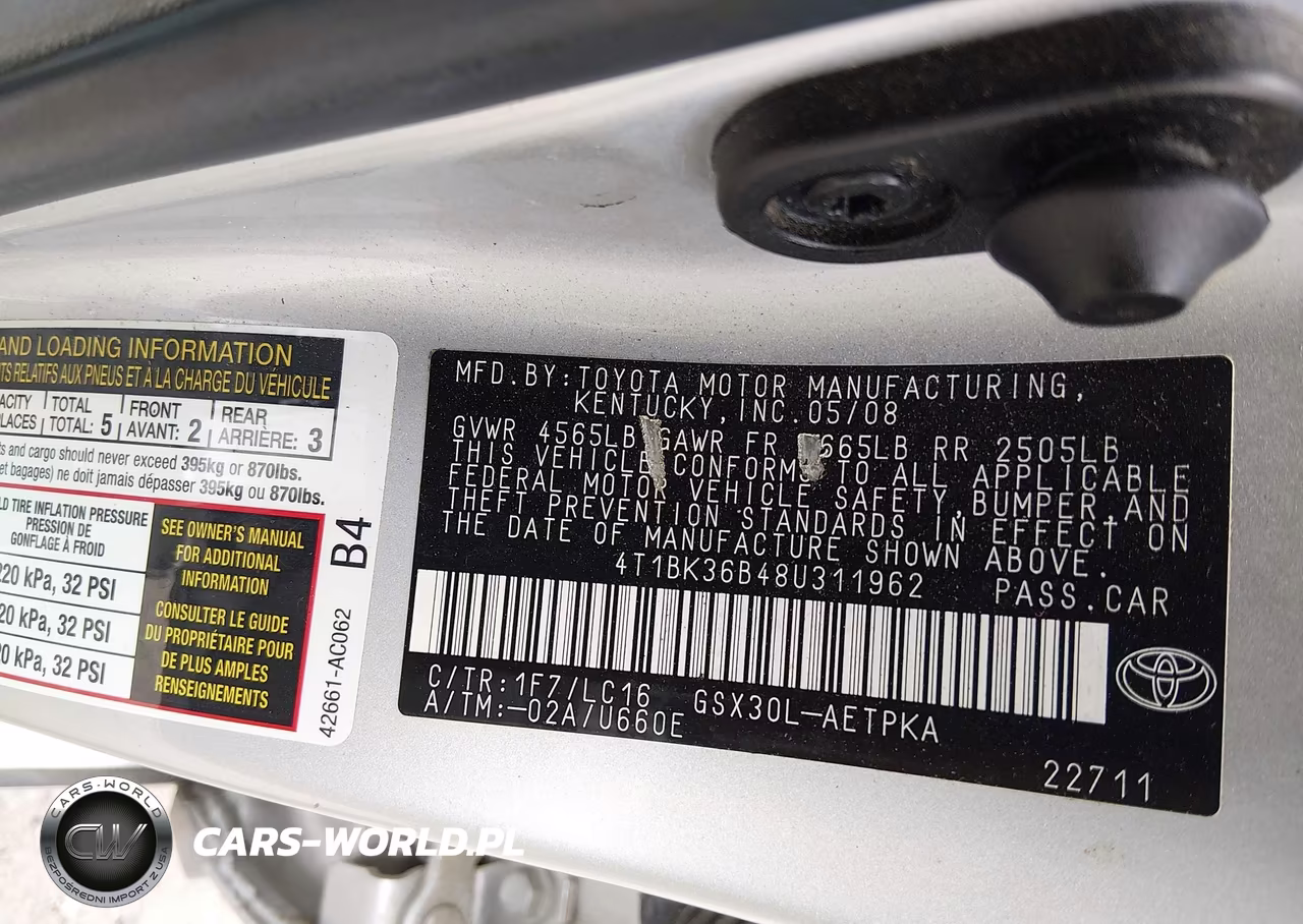 2008 Toyota Avalon Limited VIN:4T1BK36B48U311962 - 9