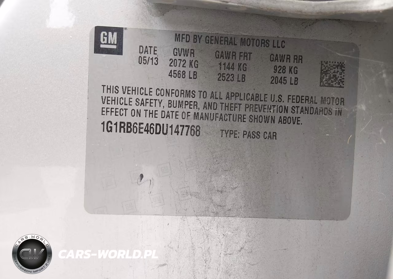 2013 Chevrolet Volt VIN:1G1RB6E46DU147768 - 8