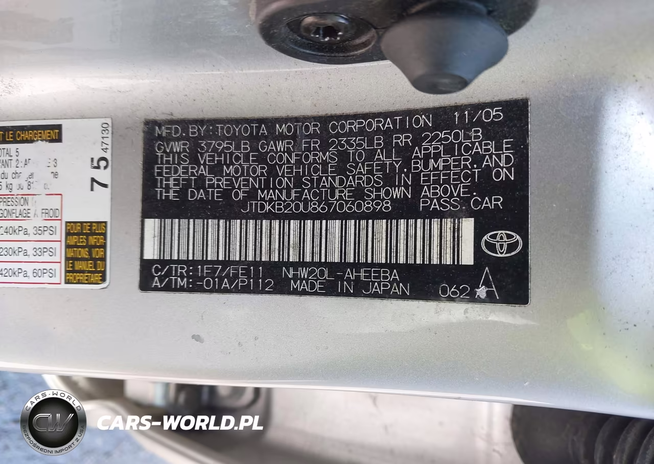 2006 Toyota Prius VIN:JTDKB20U867060898 - 9