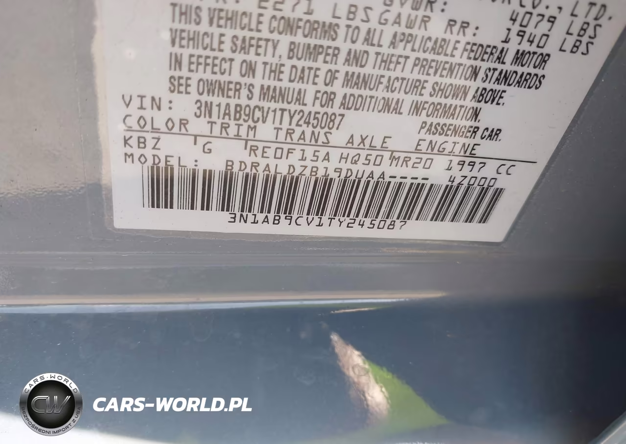 2026 Nissan Sentra Sv VIN:3N1AB9CV1TY245087 - 9