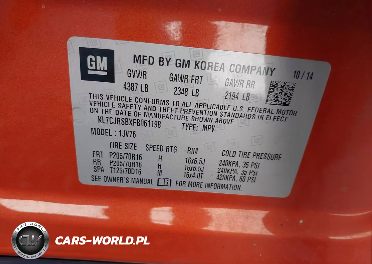 2015 Chevrolet Trax Lt VIN:KL7CJRSBXFB061198 - 9