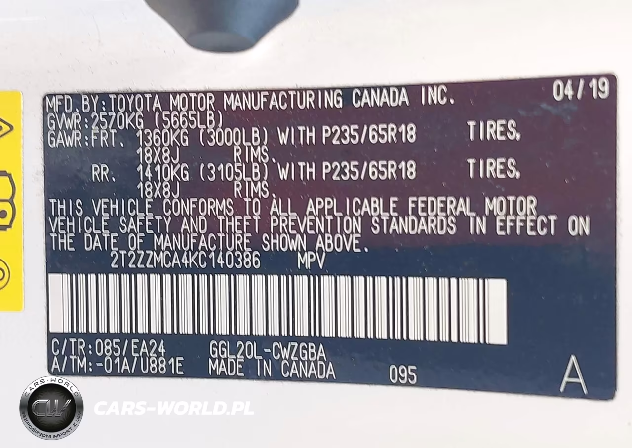 2019 Lexus Rx 350 Base VIN:2T2ZZMCA4KC140386 - 9