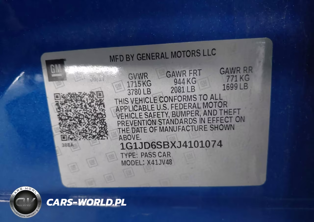 2018 Chevrolet Sonic Lt Auto VIN:1G1JD6SBXJ4101074 - 9