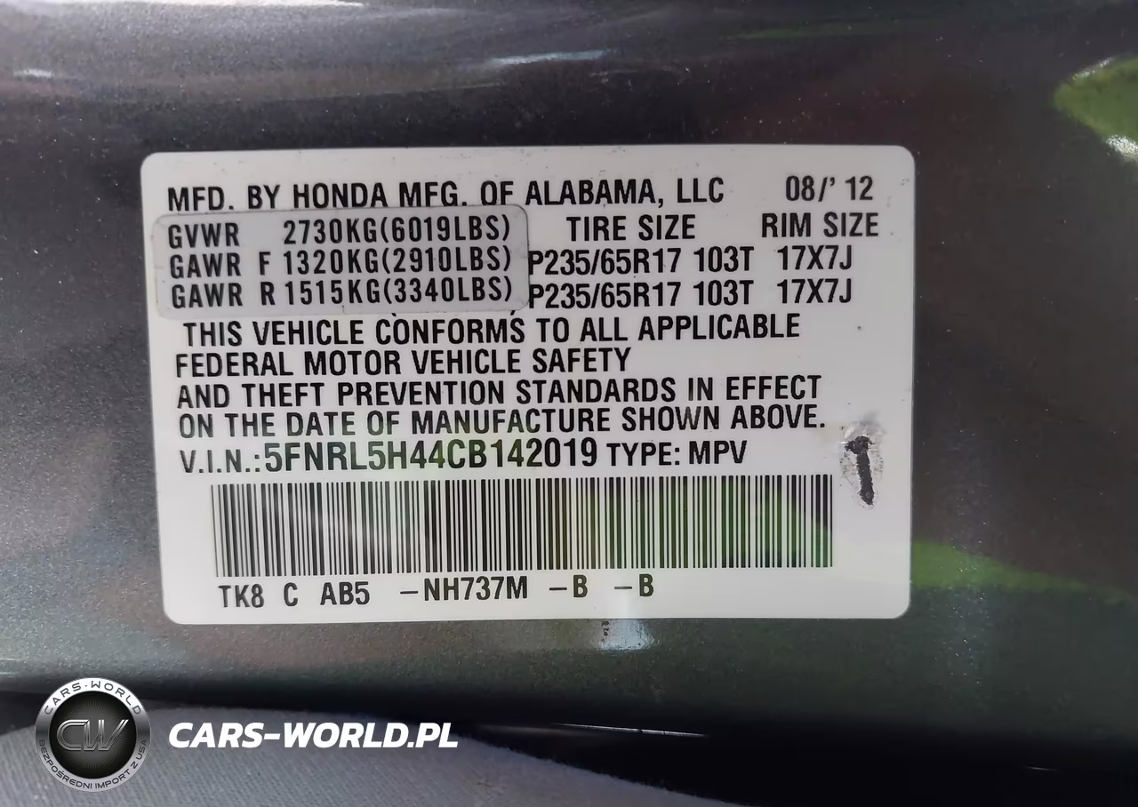 2012 Honda Odyssey Ex VIN:5FNRL5H44CB142019 - 9