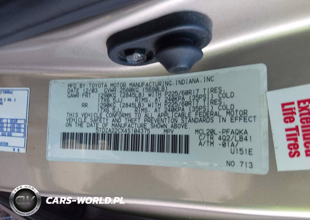 2004 Toyota Sienna Xle VIN:5TDZA22CX4S104375 - 9