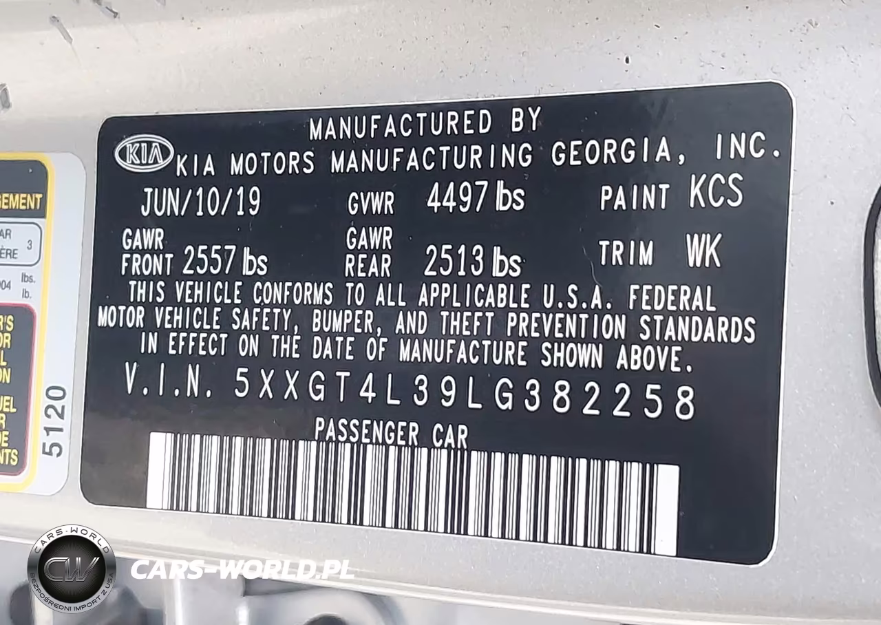2020 Kia Optima Lx VIN:5XXGT4L39LG382258 - 9