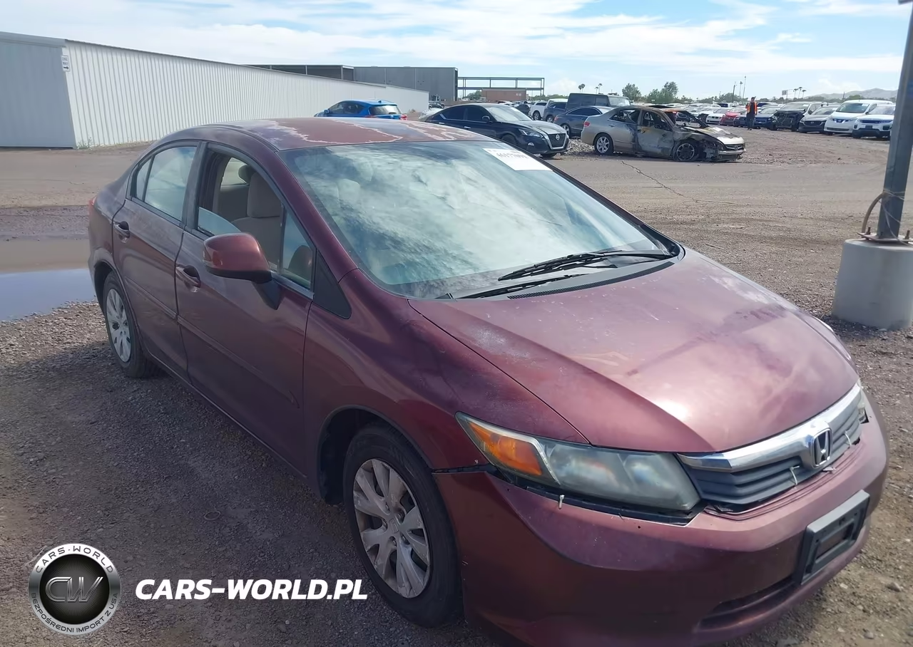 2012 Honda Civic Lx VIN:2HGFB2F51CH596188 - 1