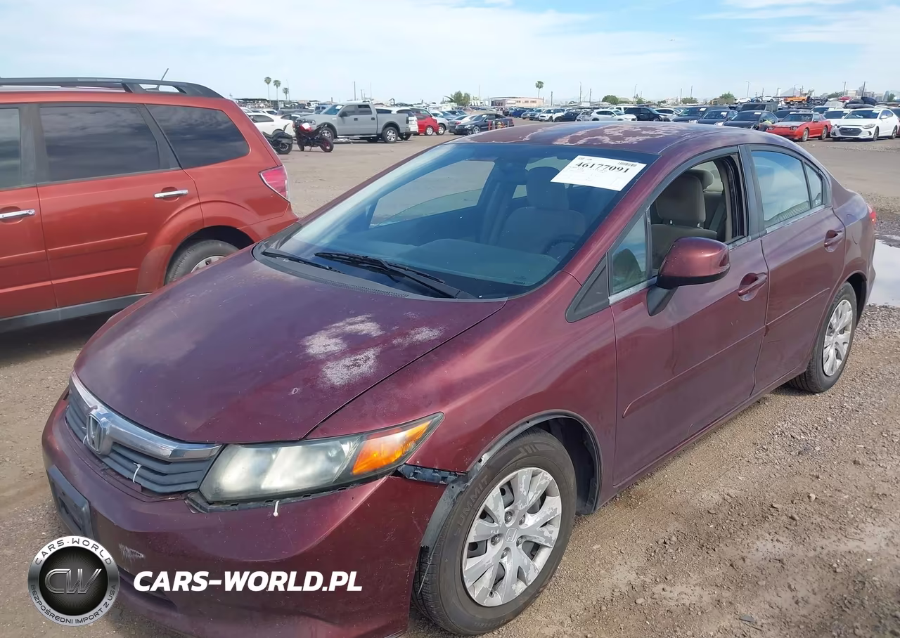 2012 Honda Civic Lx VIN:2HGFB2F51CH596188 - 2