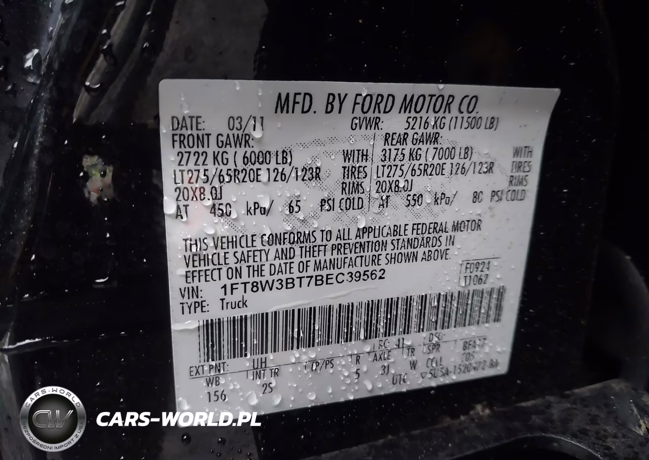 2011 Ford F-350 Xlt VIN:1FT8W3BT7BEC39562 - 9