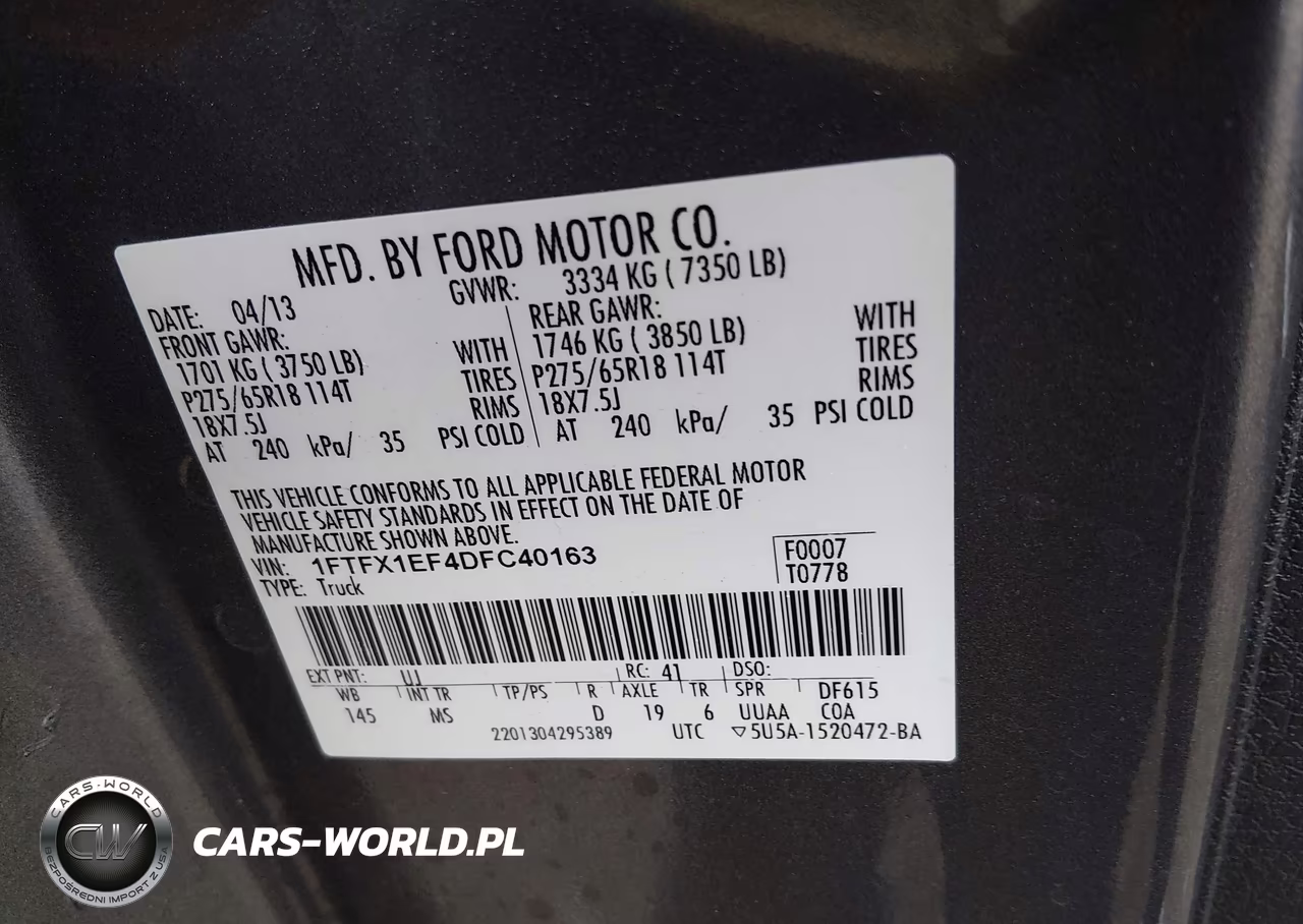 2013 Ford F-150 Xlt VIN:1FTFX1EF4DFC40163 - 9