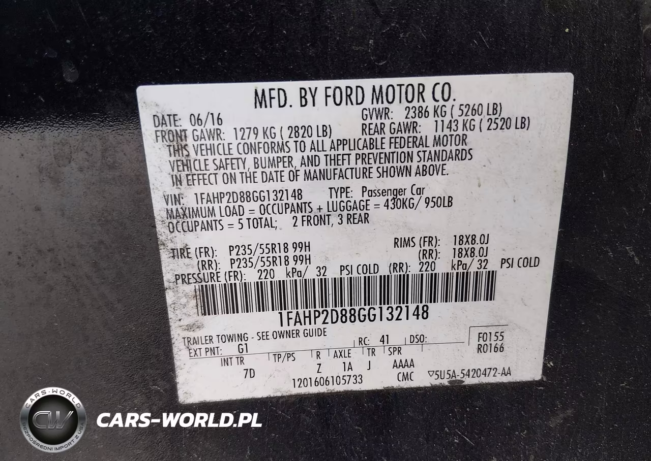 2016 Ford Taurus Se VIN:1FAHP2D88GC132148 - 9