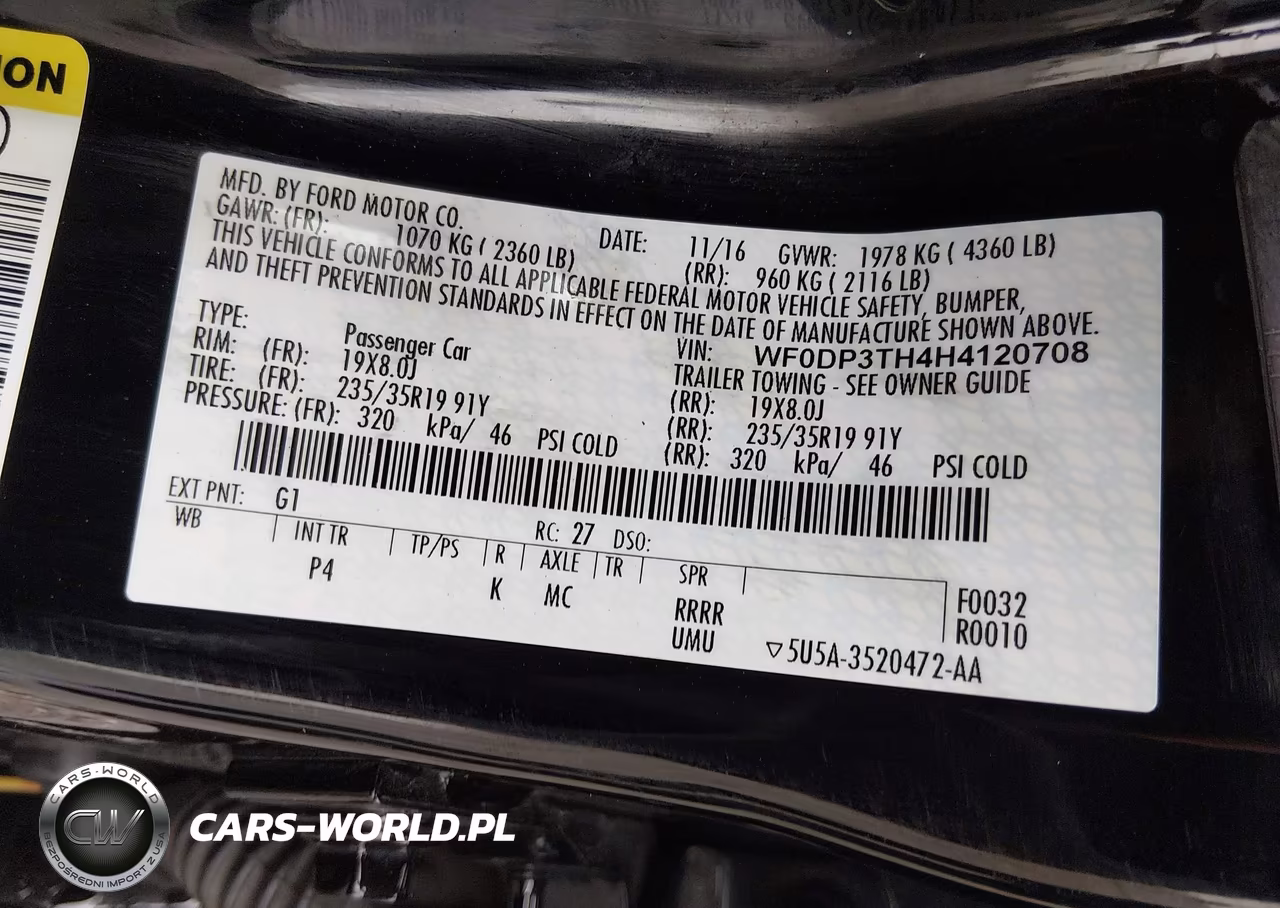 2017 Ford Focus Rs VIN:WF0DP3TH4H4120708 - 9