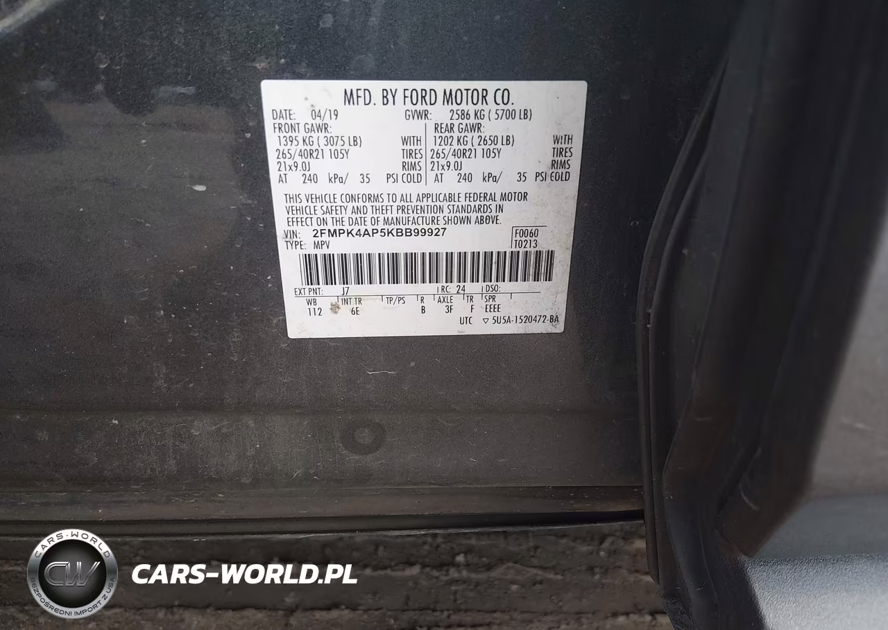 2019 Ford Edge St VIN:2FMPK4AP5KBB99927 - 9