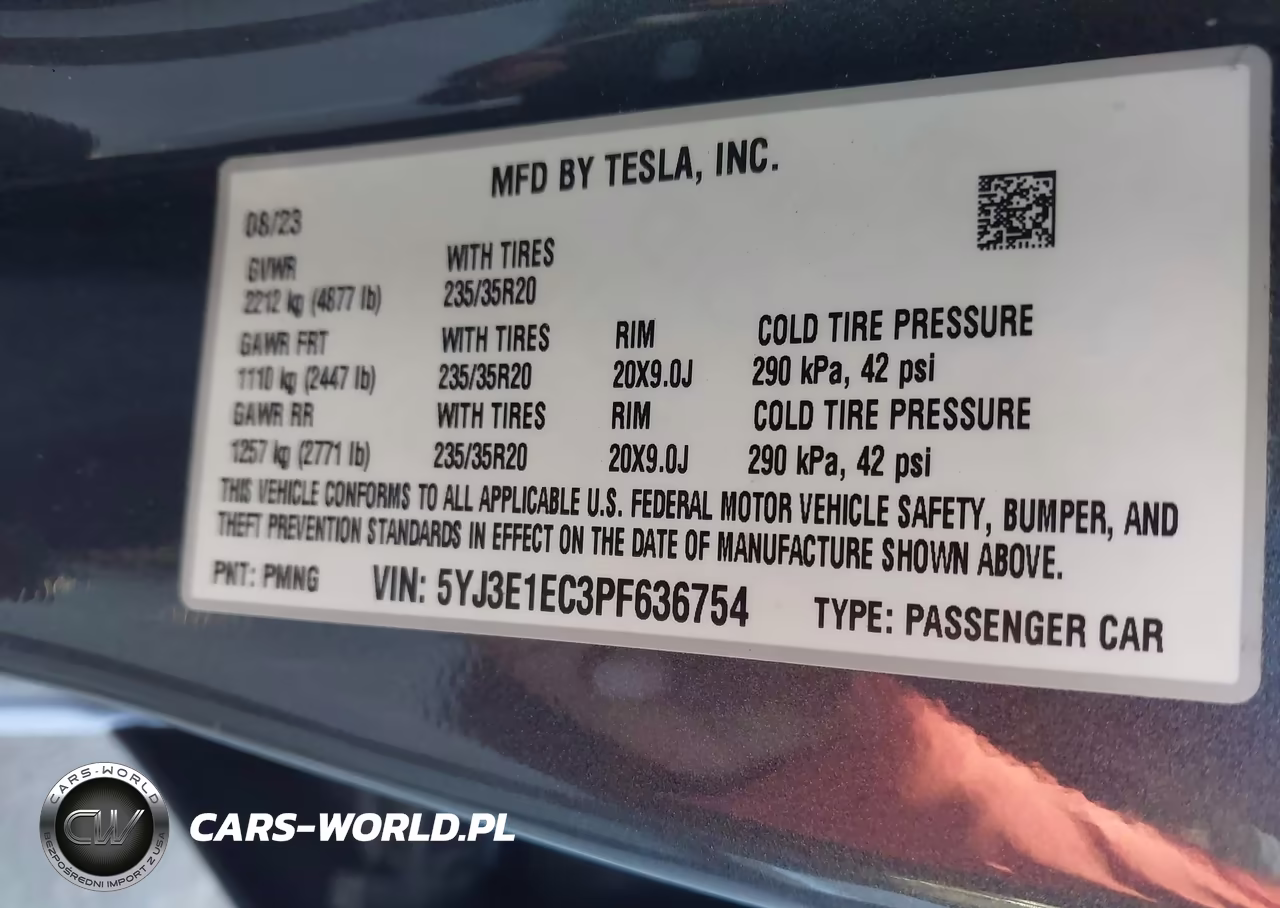2023 Tesla Model 3 Performance Dual Motor All-Wheel Drive VIN:5YJ3E1EC3PF636754 - 9