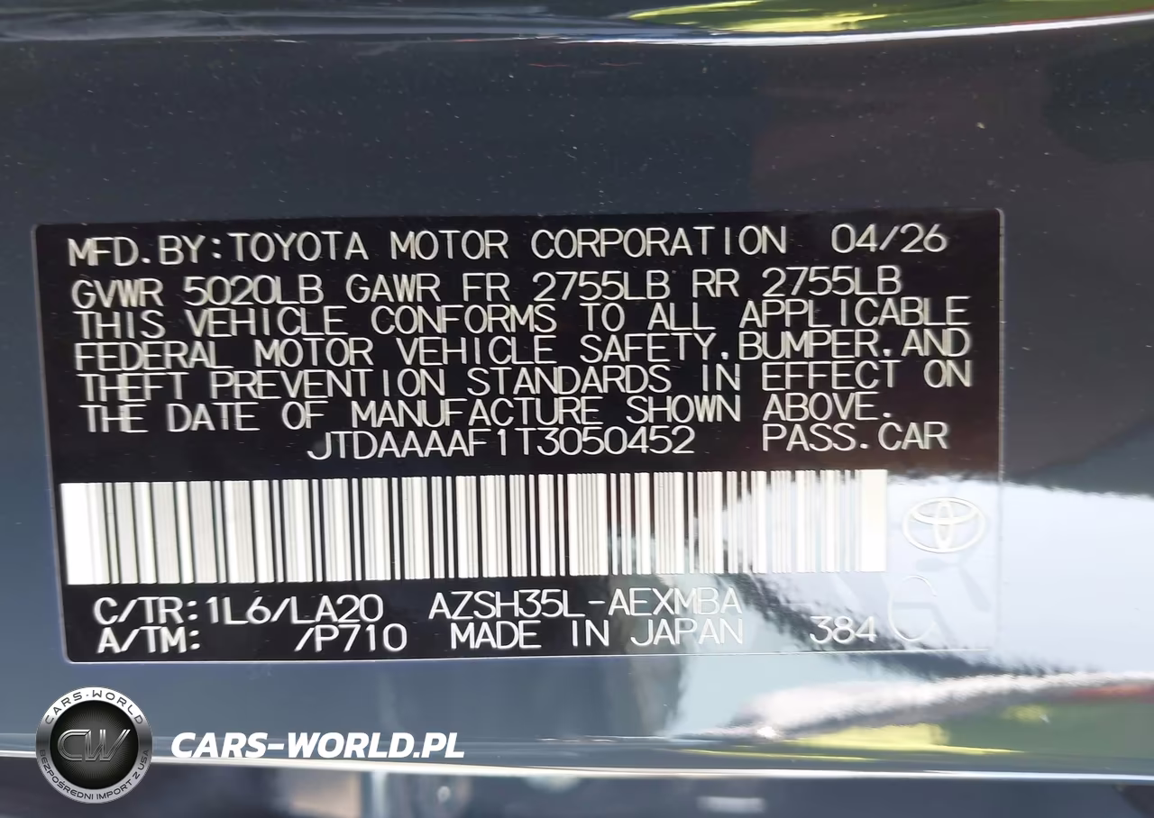 2026 Toyota Crown Xle VIN:JTDAAAAF1T3050452 - 9