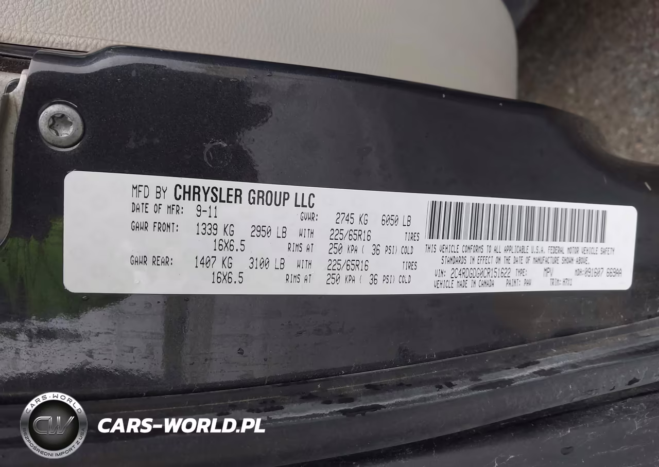 2012 Dodge Grand Caravan Crew VIN:2C4RDGDG0CR151622 - 9