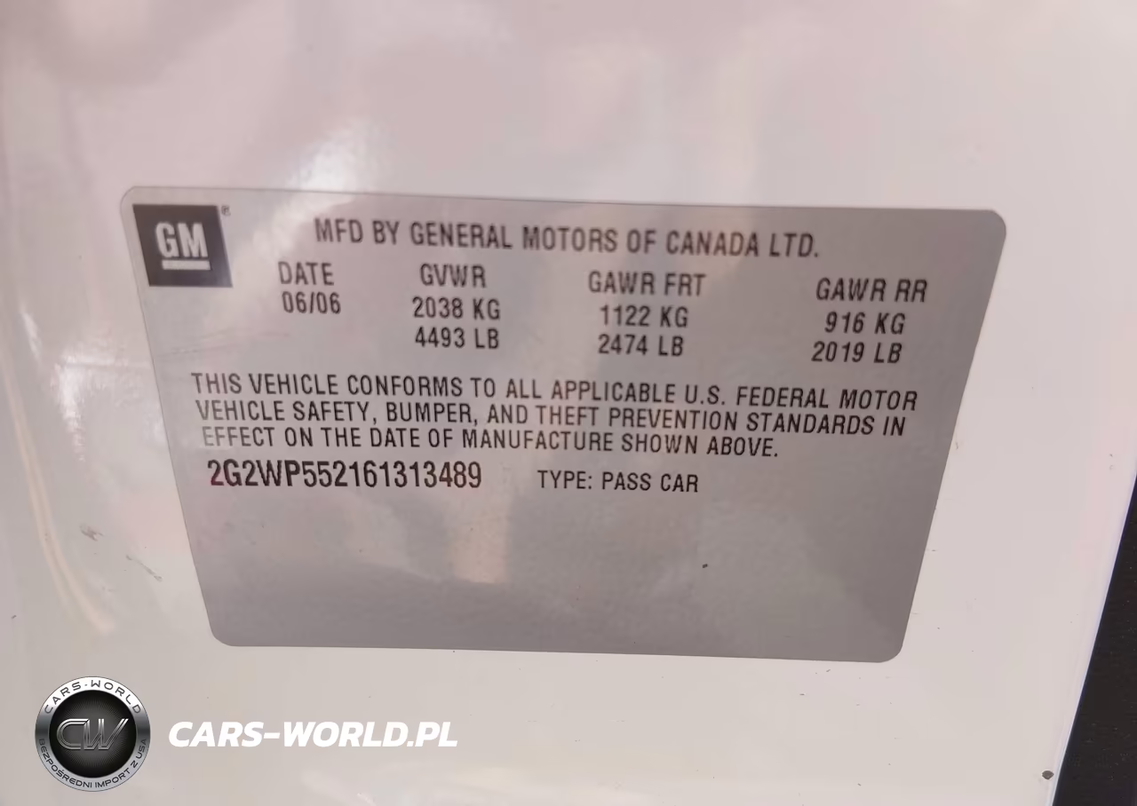 2006 Pontiac Grand Prix VIN:2G2WP552161313489 - 9