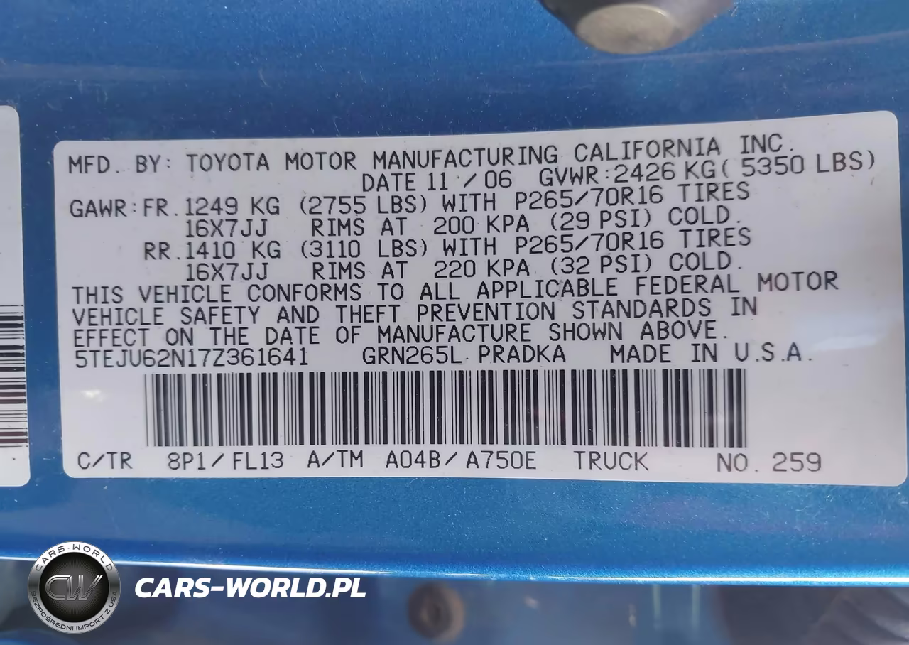 2007 Toyota Tacoma Prerunner V6 VIN:5TEJU62N17Z361641 - 9