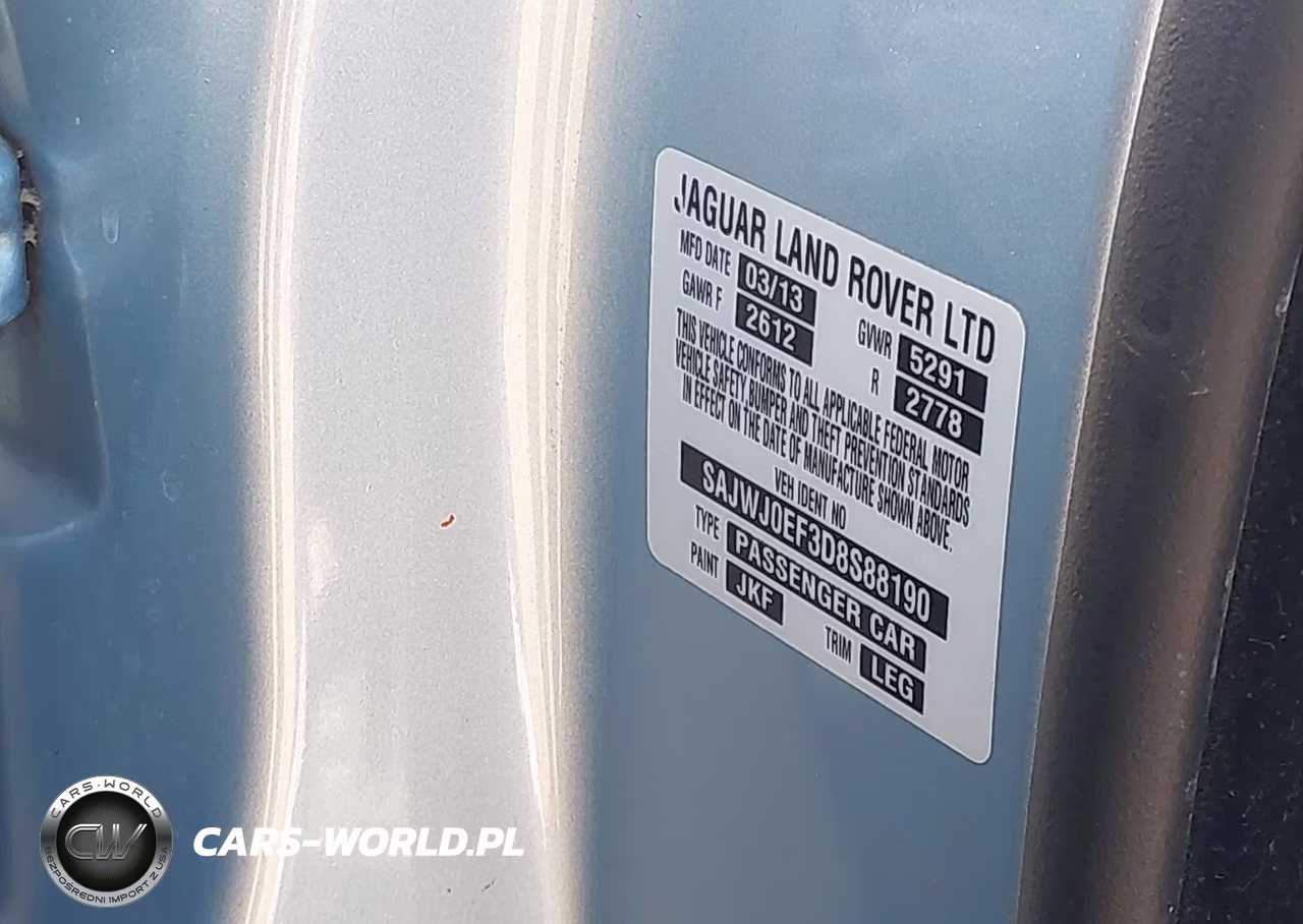 2013 Jaguar Xf V6 Sc VIN:SAJWJ0EF3D8S88190 - 9