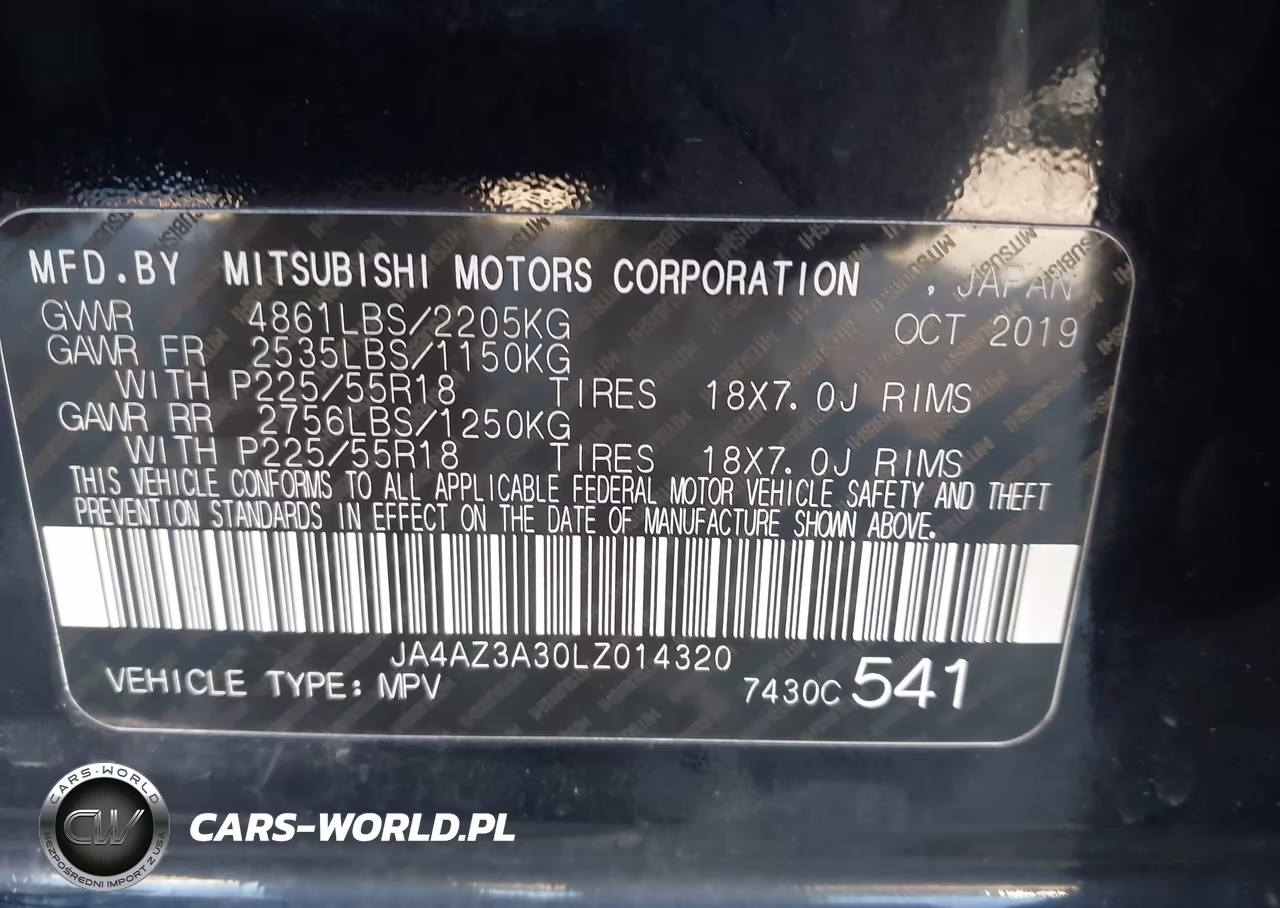 2020 Mitsubishi Outlander Es 2.4 S-Awc VIN:JA4AZ3A30LZ014320 - 9